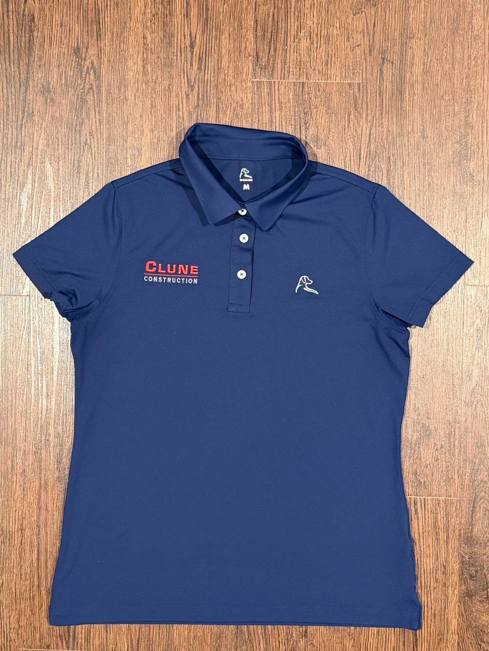 Rhoback Womens Performance Polo Blue Stretch Golf Tennis Size M